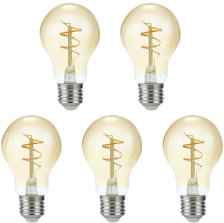 SPL E27 LED Lamp 4.2W Dimbaar - CRI 90 - Goud - Extra Warm Wit - LED Filament - Amber - Vervangt 40W - 5 Stuks