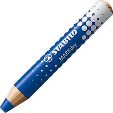 Whiteboard marker Stabilo MarkDry, ronde punt, 1-10 mm, sneldrogend, 5 stuks, blauw