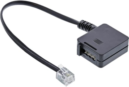 InLine® TAE adapterkabel, RJ11 male naar TAE-F female, 0,2m