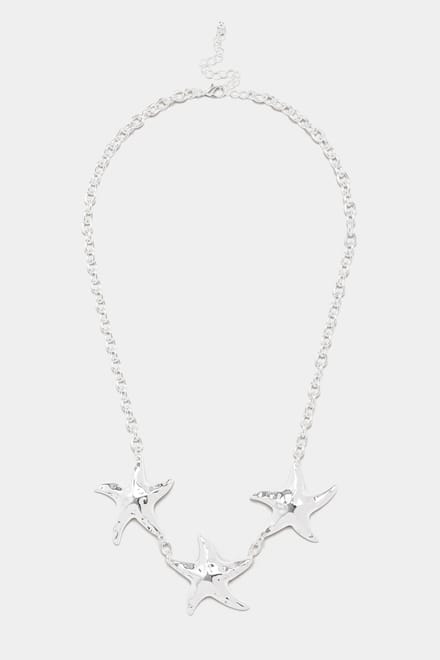 Yours Zilverkleurige Statement Ketting Met Zeestersize One Size