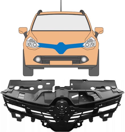 Grill voor Renault Clio IV 2012-2016