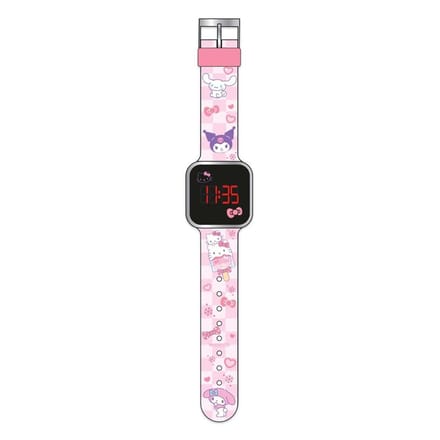 Sanrio Hello Kitty LED Kinderhorloge – Digitaal LED-display – Siliconen Band – Voor Kinderen