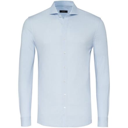 Desoto Luxury Overhemd Minimal Dots Pattern Licht Blauw / male