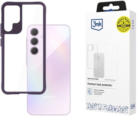 3mk Satin Armor Case+ Purple for Samsung Galaxy A35 5G - transparent