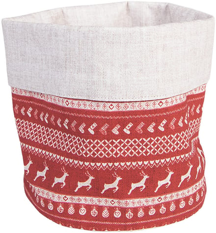 Clayre & Eef Broodmand Ø 15x16 cm Rood Katoen Hert