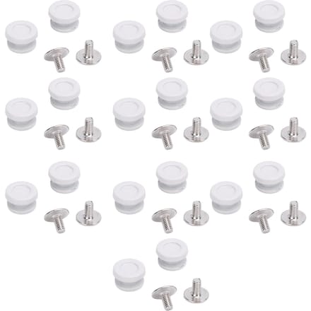 20 Ensembles Rivets de Lacet 9x5mm Boutons Œillets 2.5x5.5mm Vis Croisées Attache de Lacet de Chaussure Ensemble Noir blanc