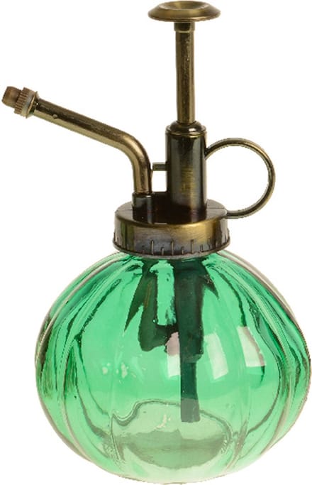 Decoris Plantenspuit/vernevelaar van glas - 200 ml - mosgroen - 9 x 10 x 15 cm