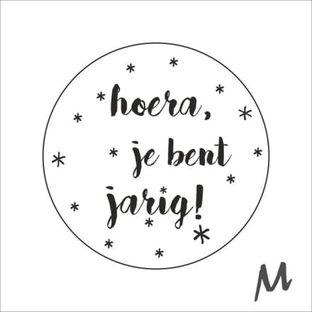 Cadeaustickers Hoera Jij Bent Jarig