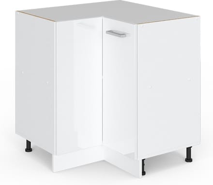 Vicco R-Line Hoekkast – 75.6 cm zonder werkblad Wit Hoogglans