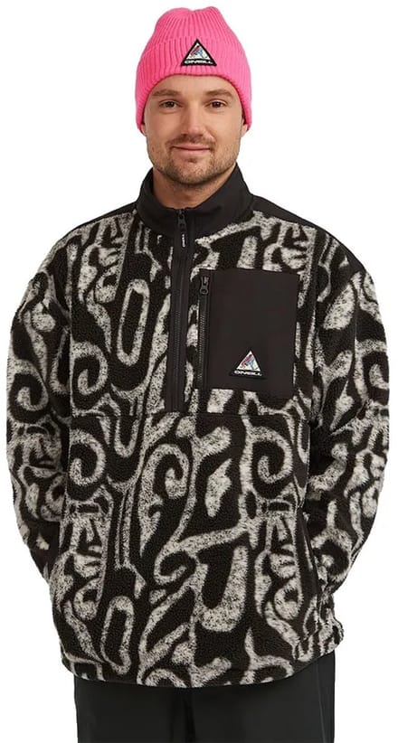 O´neill Fwc Play Hyper Fleece Met Halve Rits Zwart S Man