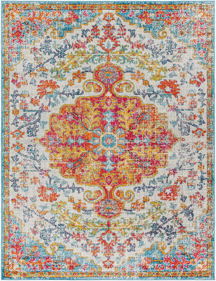 SURYA Lou vloerkleed vintage oosters moestergeel