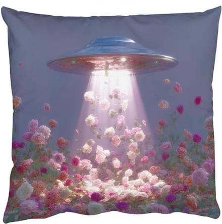 Sierkussens - Kussentjes Woonkamer - 60x60 cm - Ufo - Rozen - Pastelkleuren