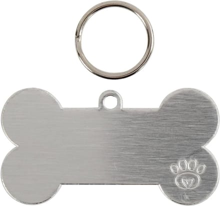 Knutselset Dierenlabel 40 Mm Staal Zilver 4 Stuks
