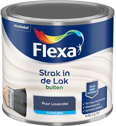 Flexa - Strak In De Lak Buitenlak Zijdeglans - Puur Lavendel - Mengverf - 500 Ml