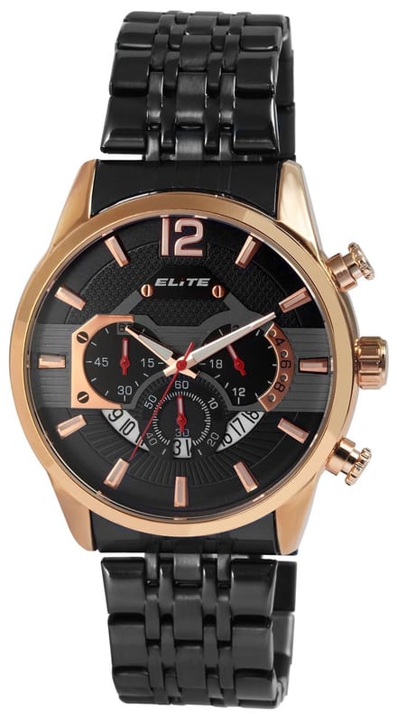Elite herenhorloge roestvrij staal datumweergave