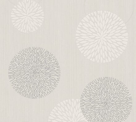BLAADJES BEHANG | Cirkels - Beige Grijs Creme - A.S. Création Casual Living