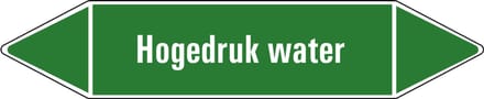 Hogedruk water leidingmarkering op vel 252 x 52 mm - 3 per vel