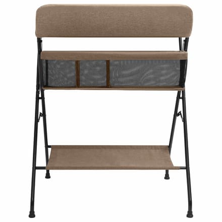 vidaXL - Verschoontafel - ijzer - taupe