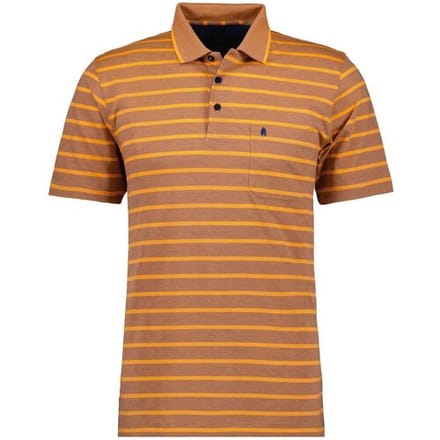 Ragman Striped Polo Oranje / male