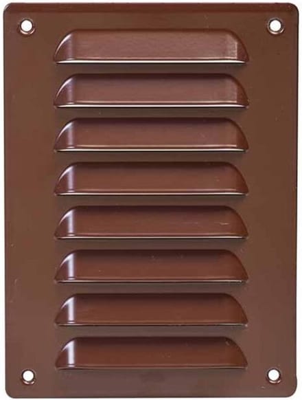 Metalen ventilatierooster vierkant 140x190 mm bruin - MR1419B