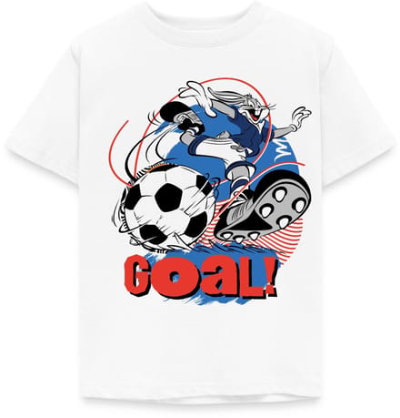 Looney Tunes Bugs Bunny Voetbal Ontwerp Goal! T-Shirt Kinderen