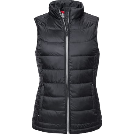 Russell Dames/Dames Nano Gewatteerde Bodywarmer (Zwart)