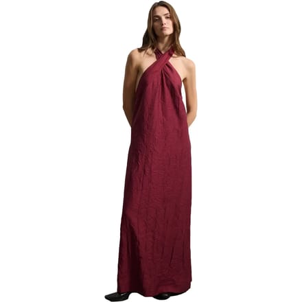 Maxi-jurk met halternek dames Stefanel