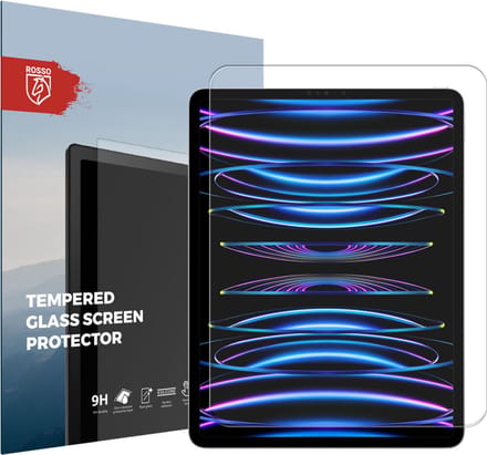 Rosso Screen Protector Geschikt voor Apple iPad Pro 12.9 (2018/2020/2021/2022) 9H Tempered Glass