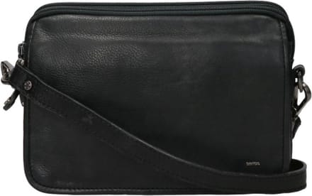 Berba Kleine Crossbodytas / Schoudertas Dames - Leer - Lucca - Zwart