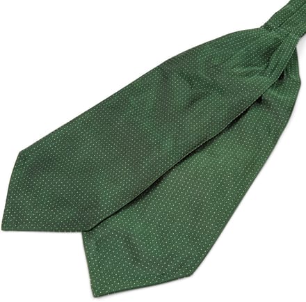 Zijden Groene Sjaaldas met Polkadotmotief