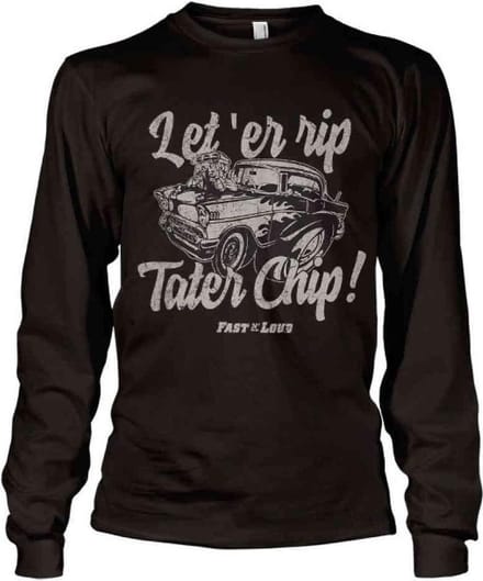 Fast N' Loud Longsleeve shirt -L- Let 'Er Rip Tater Chip Zwart