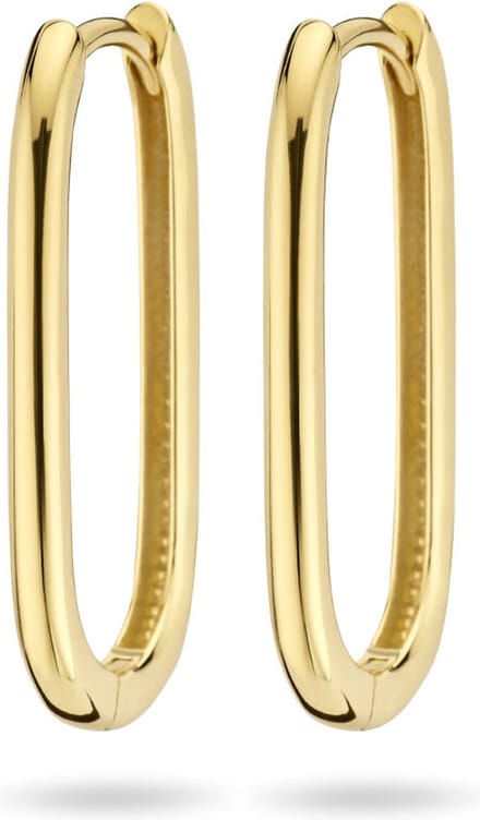 Juwelier Emo - 14 Karaat Geelgouden klapoorringen paperclip – 25MM