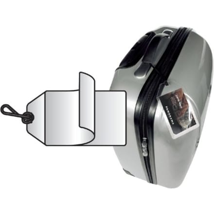 Label bagage Djois 3L 11120 72x123mm met nylonkoord transparant 10 stuks