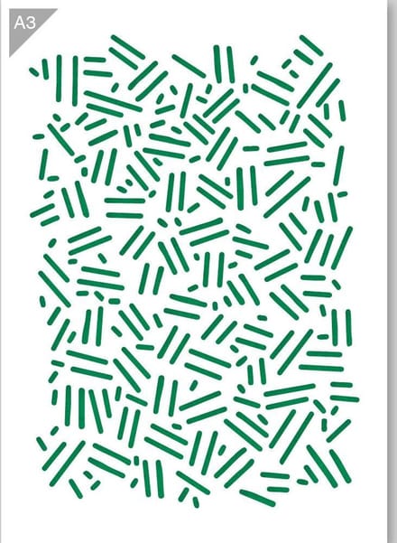 QBIX Hagel Patroon Sjabloon A3 Formaat Kunststof - Uitsnede 21,5cm breed