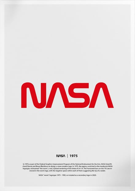 Nasa Worm Logo | Poster | B2: 50x70 cm