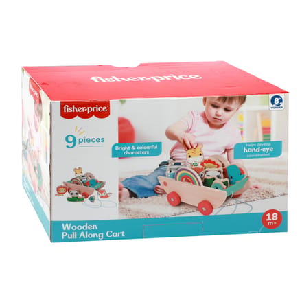 Fisher-Price Houten Kar Pull Along Met Dieren