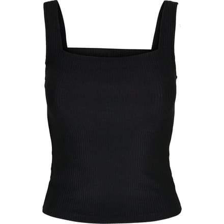 Urban Classics Mouwloze top -4XL- Squard Neckline Rib Zwart