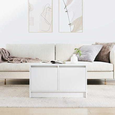 vidaXL - Salontafel - met - lades - 70,5x70x40 - cm - wit