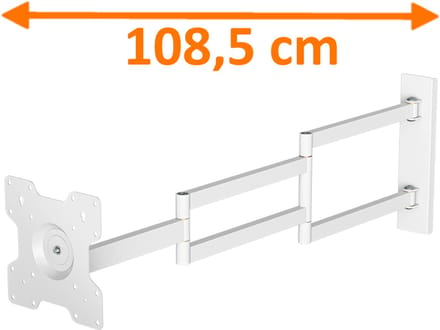 DQ Rotate XL White 108,5 cm TV Beugel