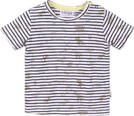 Dirkje T-shirt - Navy blauw + wit - maat 86