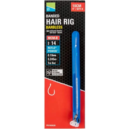 Gemonteerde haken Preston mcm-b banded hair rigs mcm (x8)
