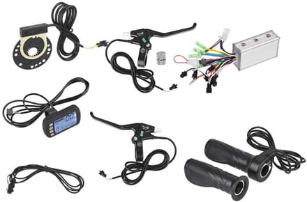 Allecto - Bürstenloser Motorcontroller - E-Bike Controller - LCD-Panel-Kit - 36V/48V 250W/350W - Geschikt voor Elektroroller - Compact formaat