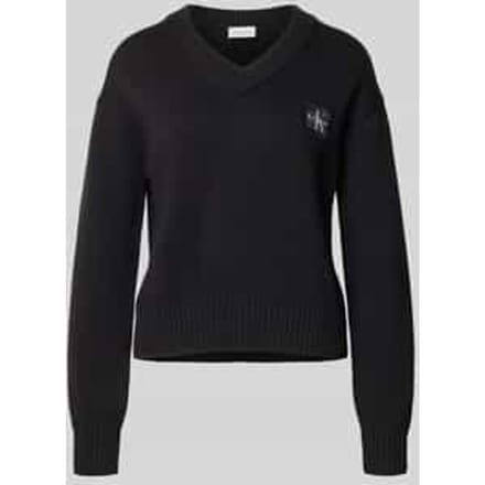 Gebreide pullover met V-hals