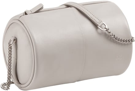 DuDu Modern Line - Dames Schoudertas - Natuurlijk Leer - Cylindrisch Design - Compact Formaat - Elegant Kettingriem