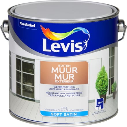 Levis - Muur Buiten - Versailles Grijs - 2,5 L