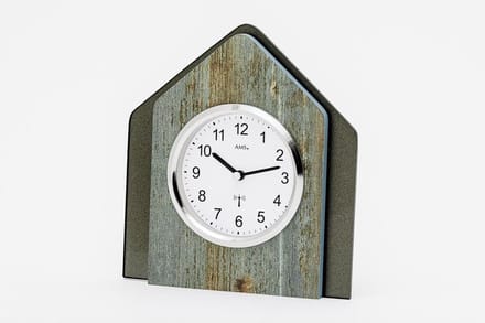 AMS Tafelkloke 5172 - radiogestuurd houtstructuur 19cm