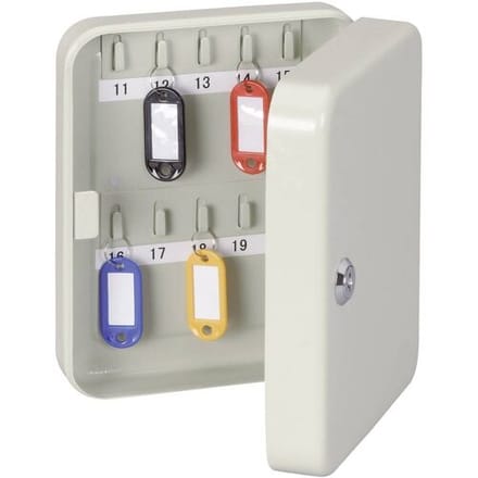 MAUL Sleutelkast - grijs - metaal - 20 sleutels - 1 stuk - 20.2 x 16.4 x 6.4 cm