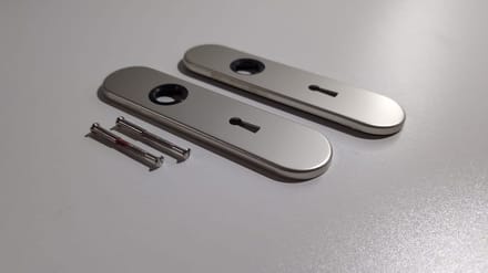 Langschild sleutelgat 56MM ovaal aluminium