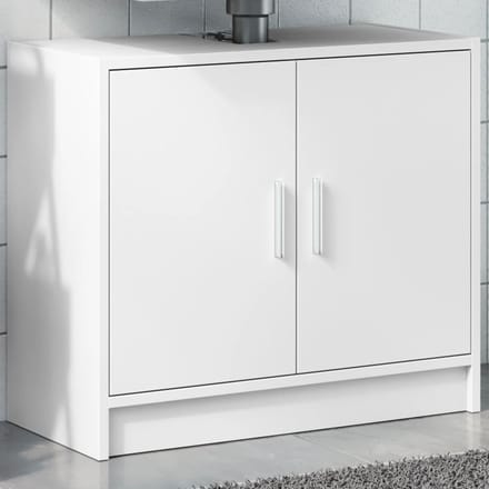 vidaXL - Wastafelkast - 63x29x55 - cm - bewerkt - hout - wit