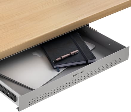 Desktronic Bureaulade - Grijs - Hoogste kwaliteit staal - Maximaal gewicht 8kg